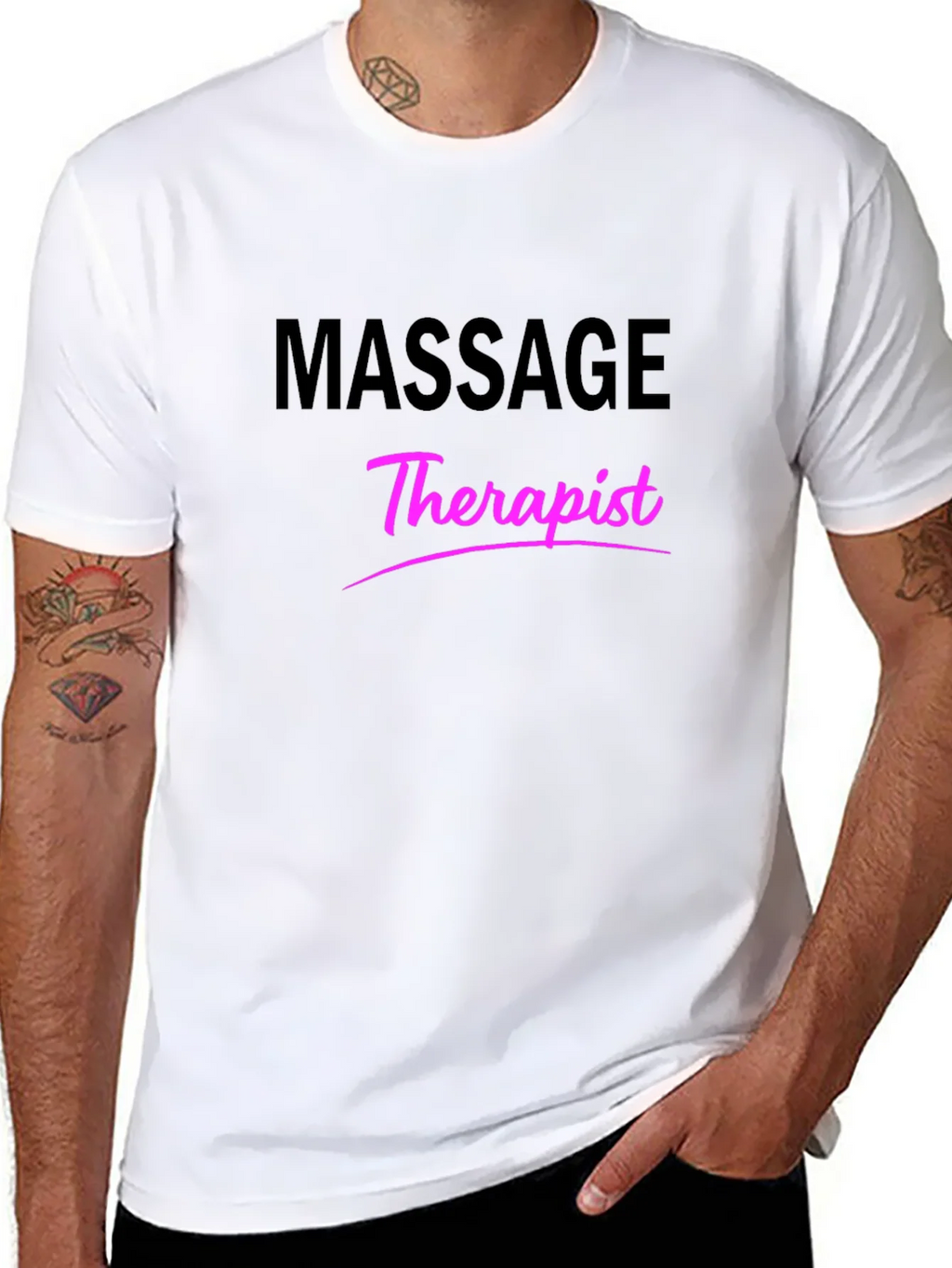 Massage Therapist T-Shirt - Black Graphic Tee product image 7