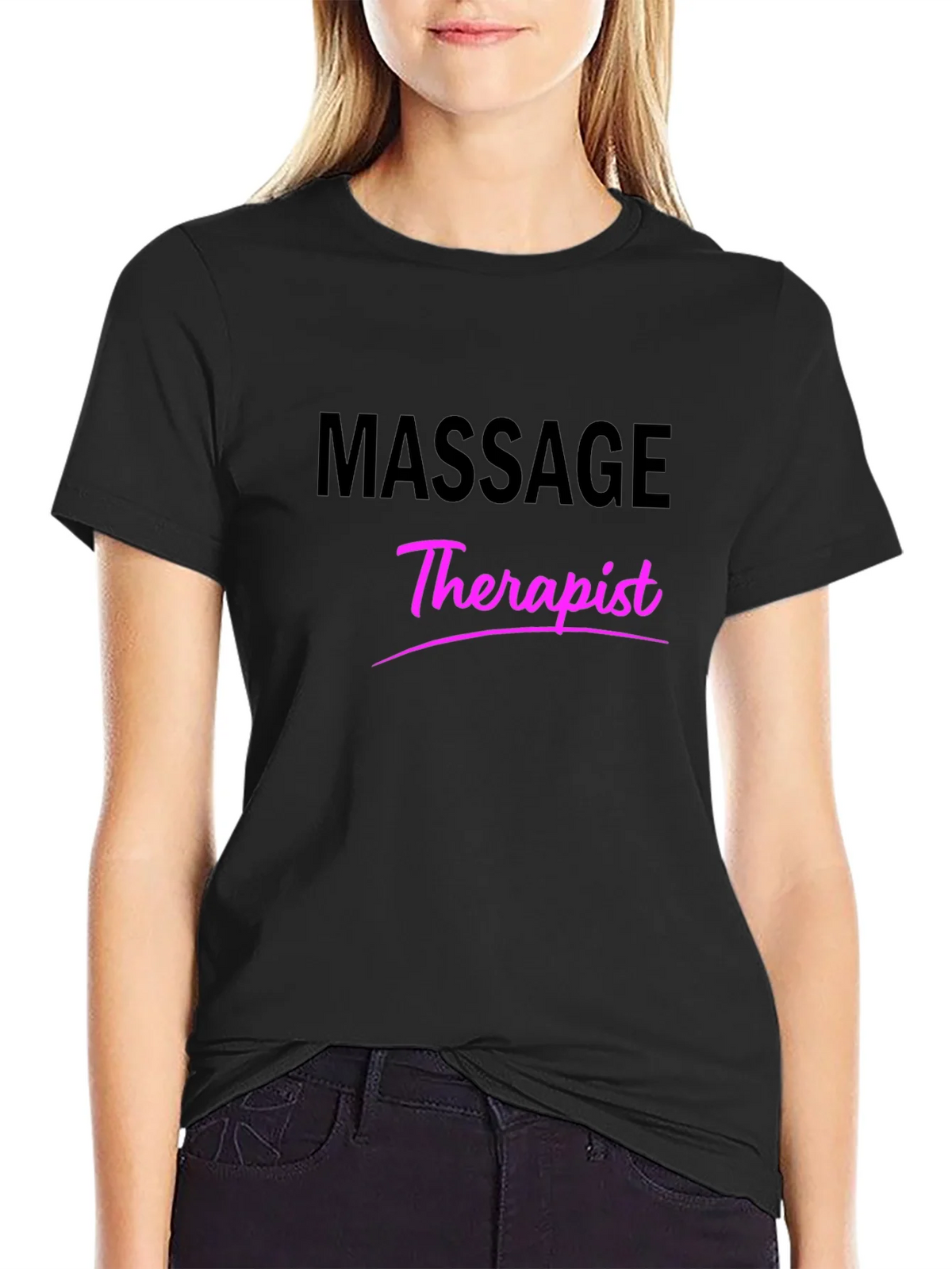 Massage Therapist T-Shirt - Black Graphic Tee product image 2