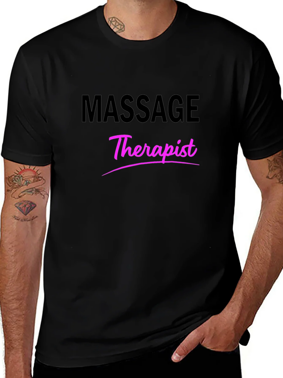 Massage Therapist T-Shirt - Black Graphic Tee product image 1