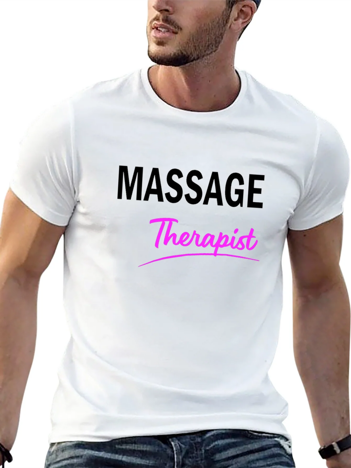 Massage Therapist T-Shirt - Black Graphic Tee product image 12
