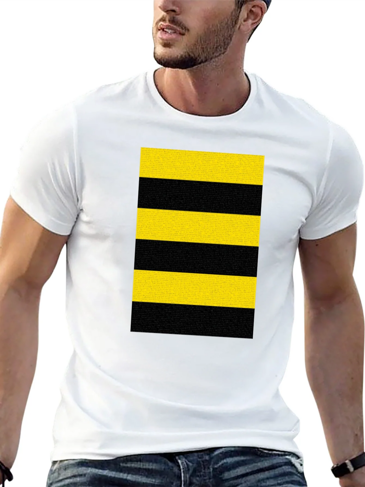 Striped T-Shirt - Bold Black and Yellow Design product image 6
