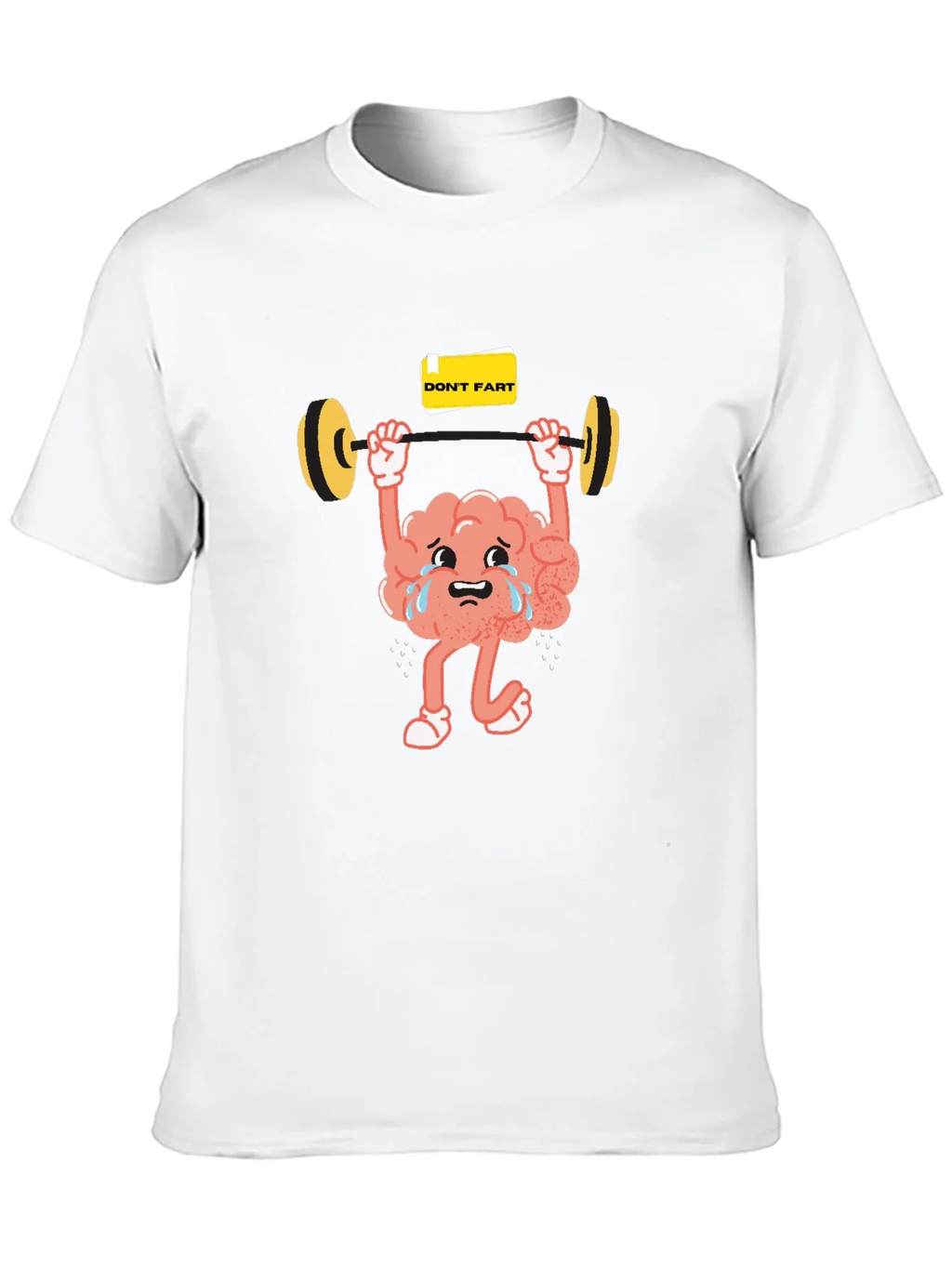 Funny Brain Lifting Weights Graphic T-Shirt product image 6