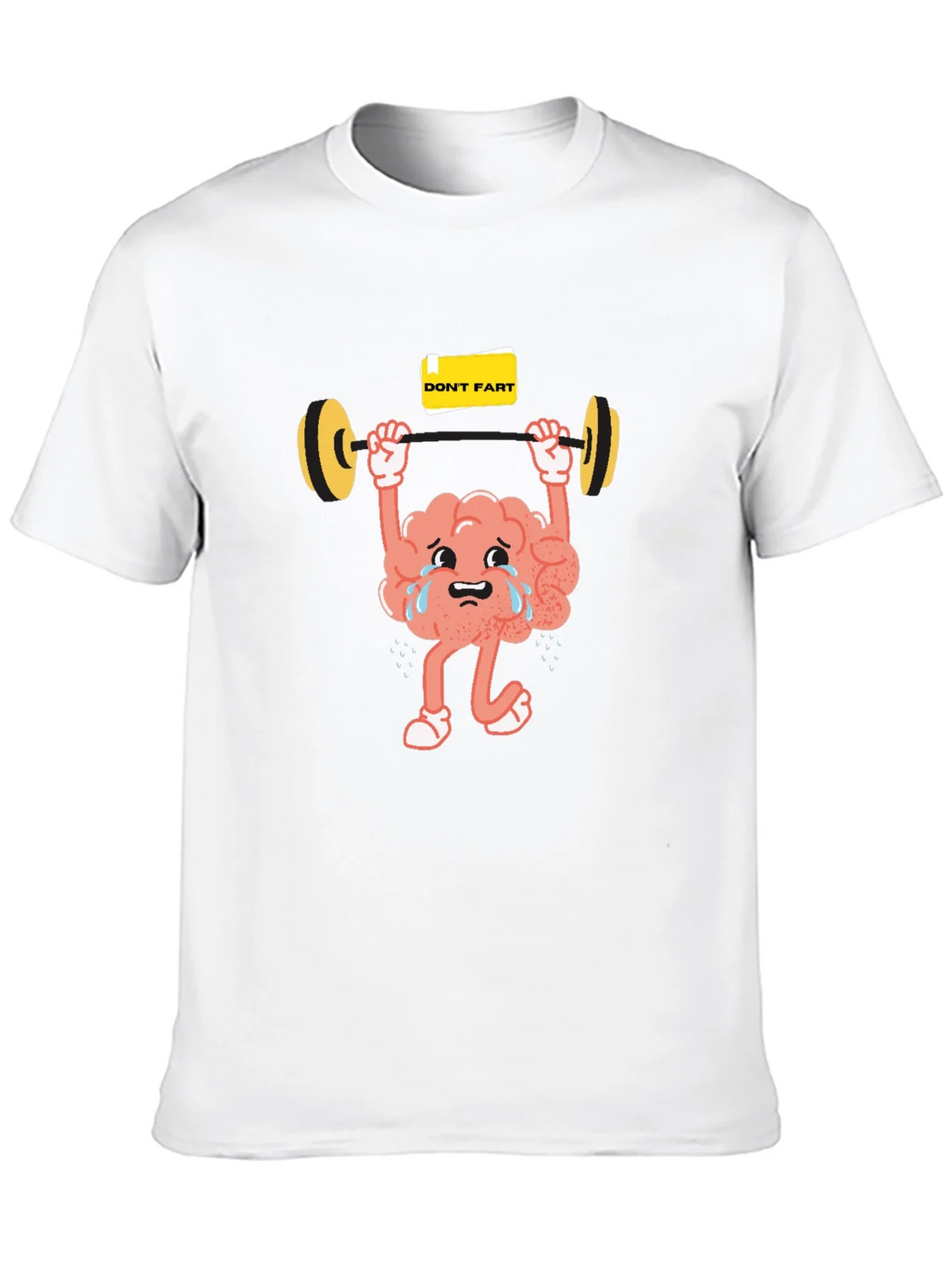 Funny Brain Lifting Weights Graphic T-Shirt product image 6