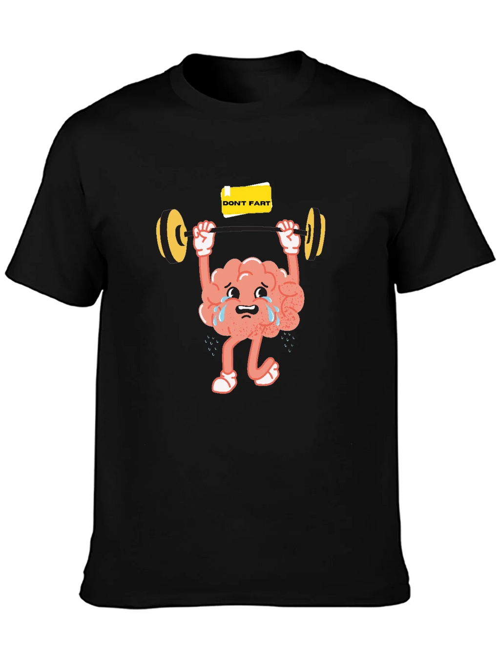 Funny Brain Lifting Weights Graphic T-Shirt product image 2