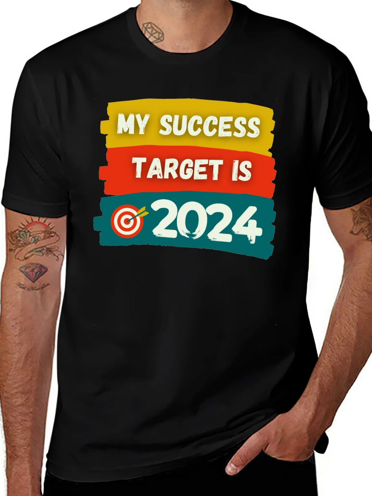 Success Target 2024 Black T-Shirt product image 1