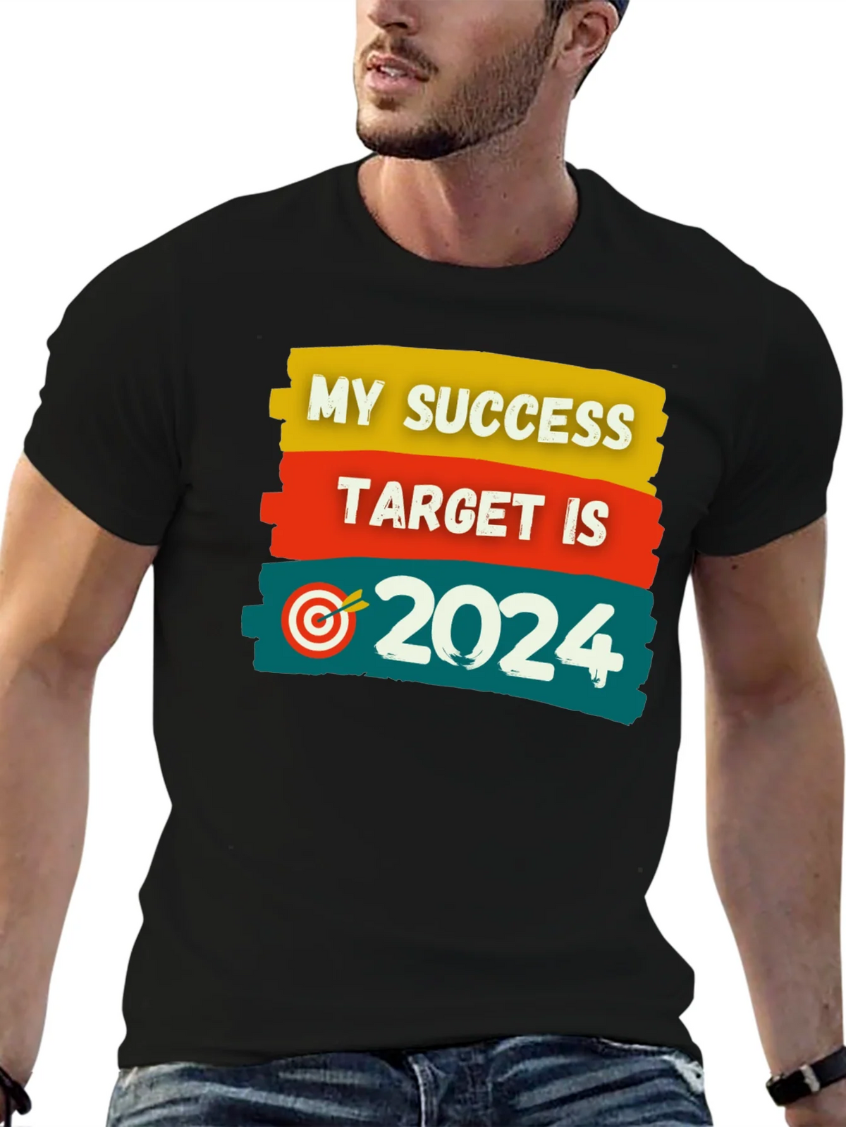 Success Target 2024 Black T-Shirt product image 6