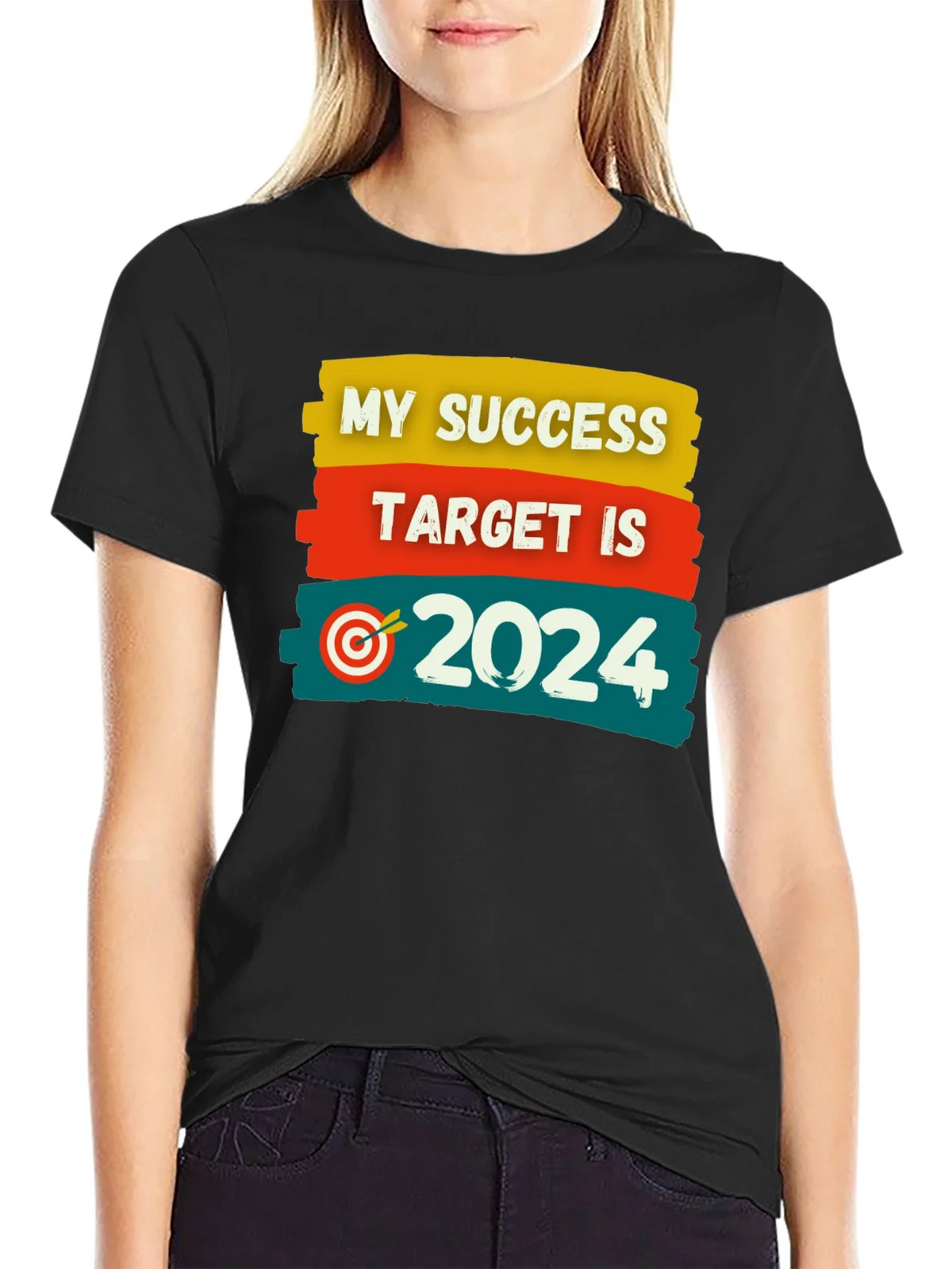 Success Target 2024 Black T-Shirt product image 2