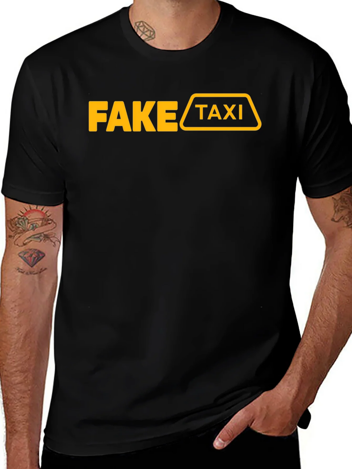 Fake Taxi Graphic T-Shirt Funny Adult Humor Tee product image 1