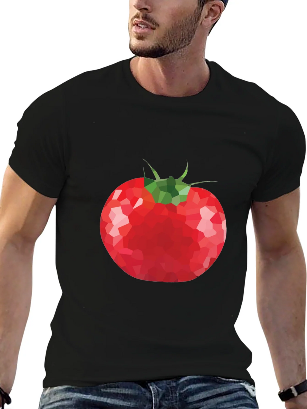 Tomato Graphic T-Shirt - Unique Poly Art Tee product image 6