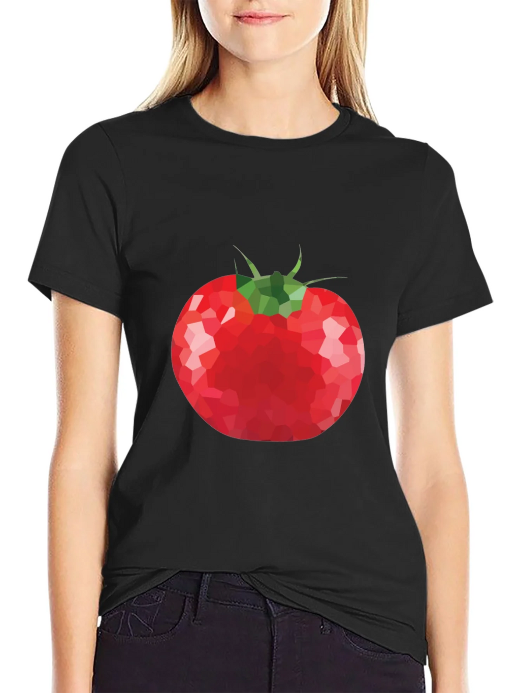 Tomato Graphic T-Shirt - Unique Poly Art Tee product image 2