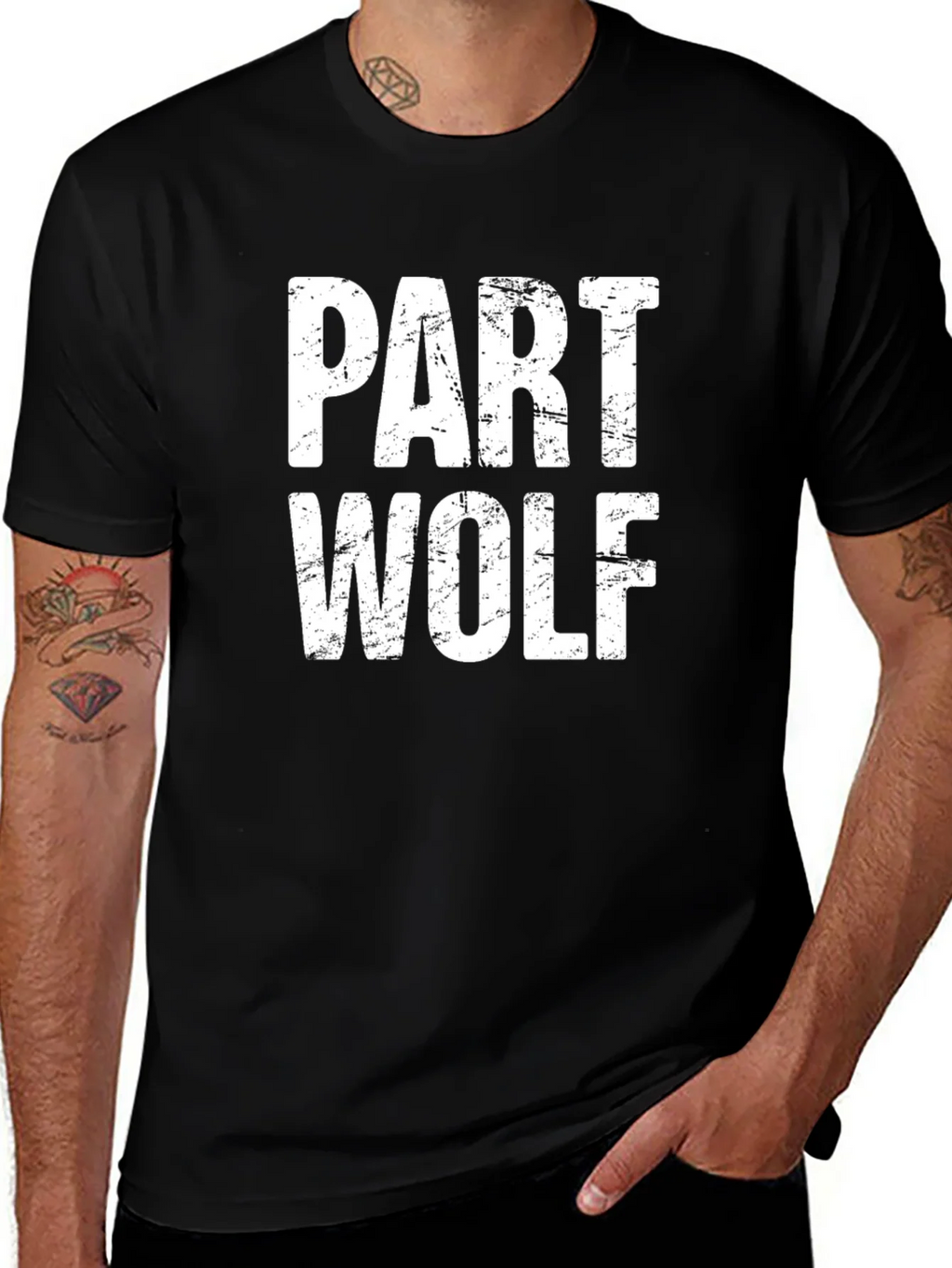Part Wolf T-Shirt - Funny Graphic Tee product image 1