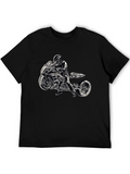 Motorcycle Rider Graphic Black T-Shirt product image 1