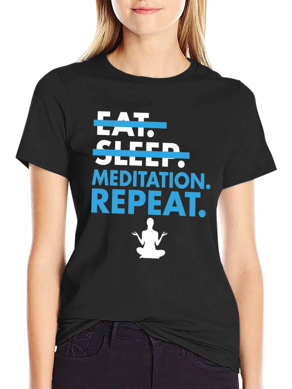 Eat Sleep Meditate Repeat T-Shirt product image 1
