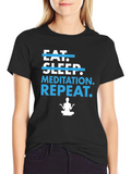 Eat Sleep Meditate Repeat T-Shirt product image 1