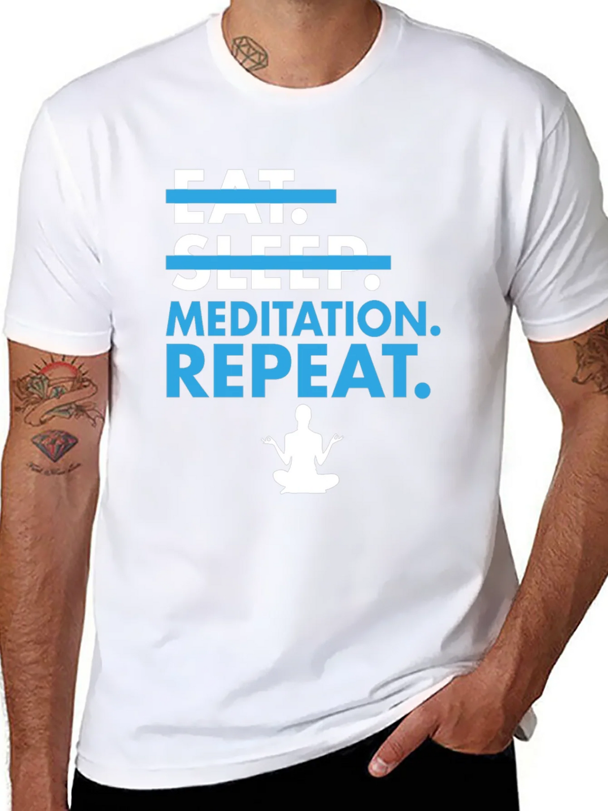 Eat Sleep Meditate Repeat T-Shirt product image 5