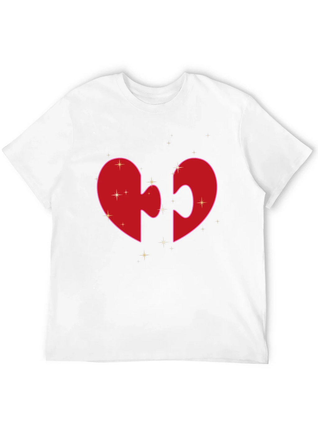 Heart Puzzle Piece Graphic Tee - Black product image 10
