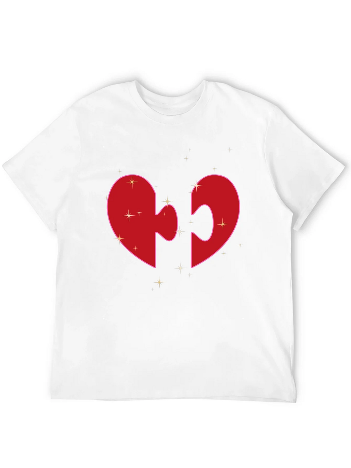 Heart Puzzle Piece Graphic Tee - Black product image 10
