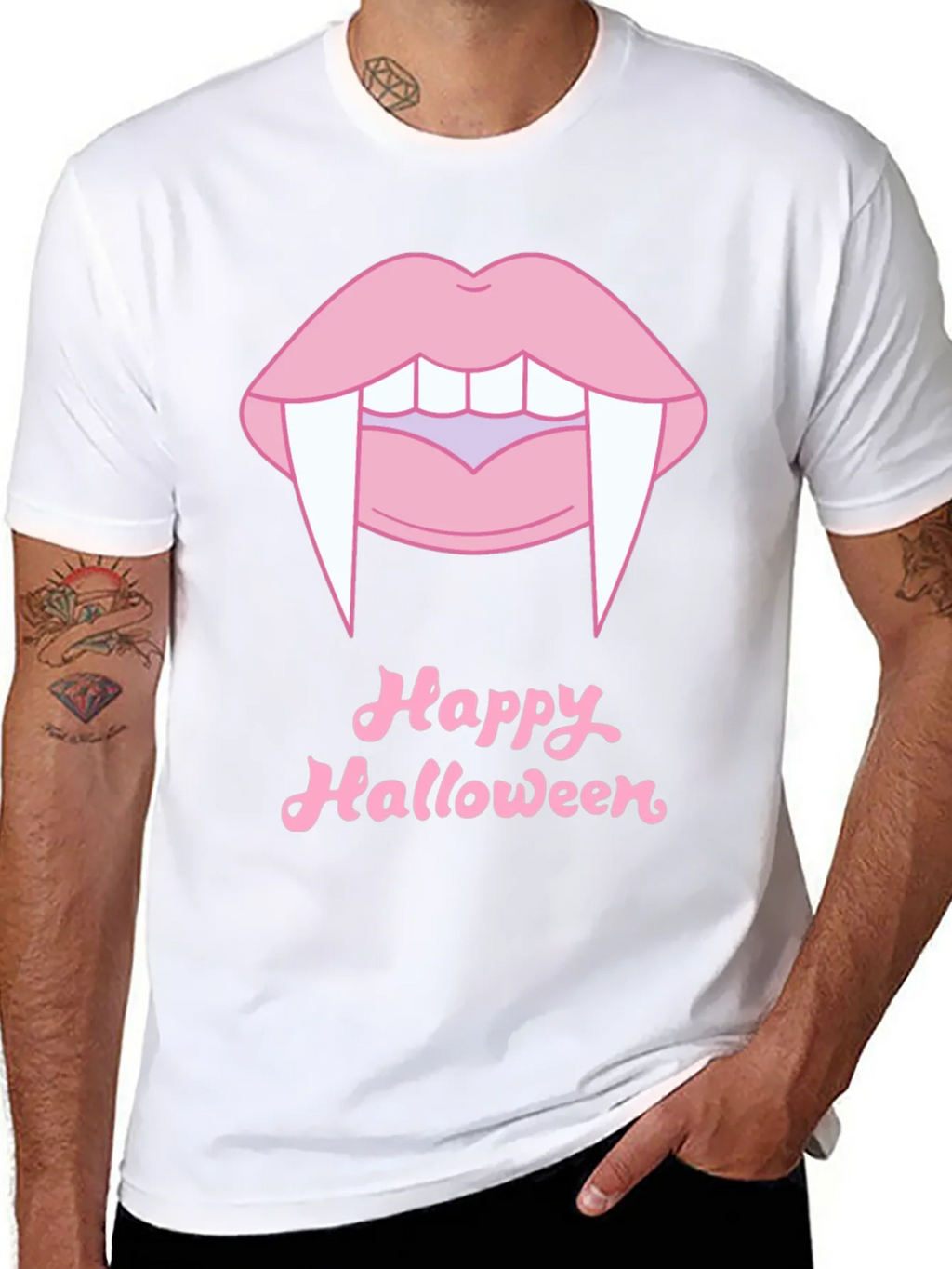 Happy Halloween Vampire Lips T-Shirt product image 6