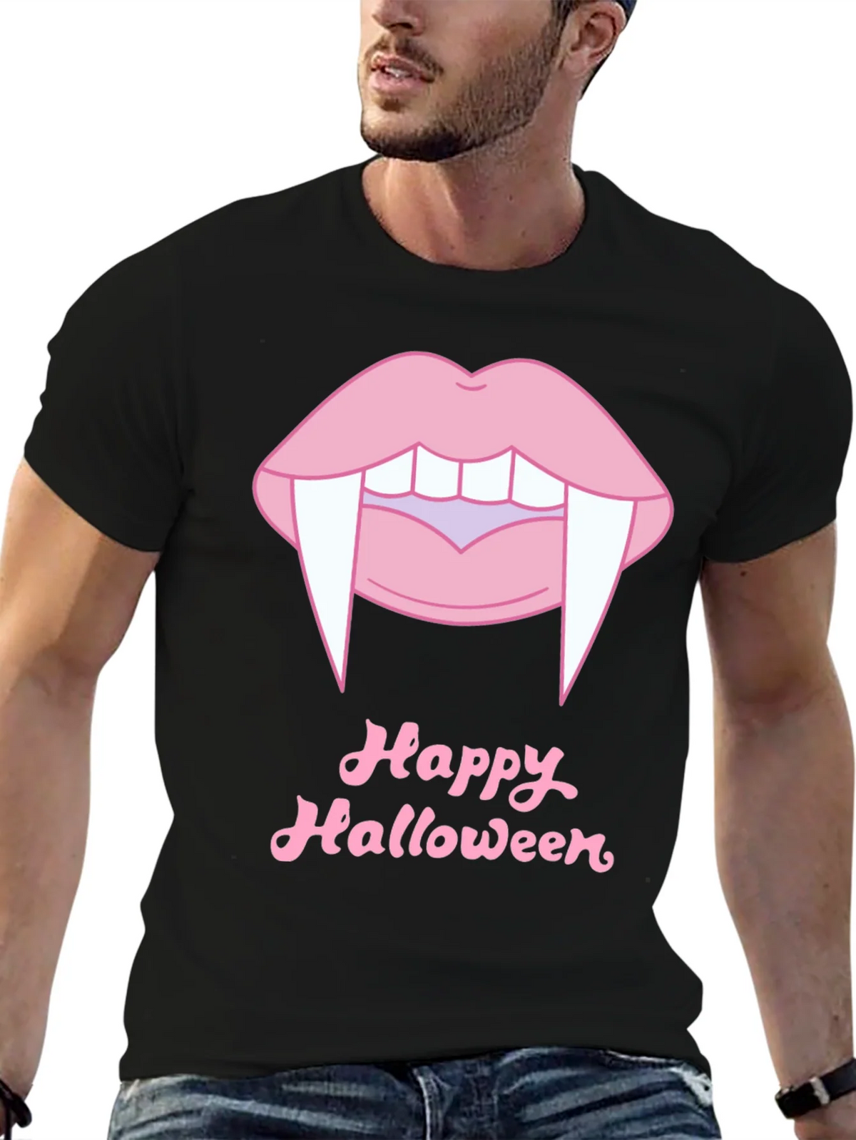 Happy Halloween Vampire Lips T-Shirt product image 5