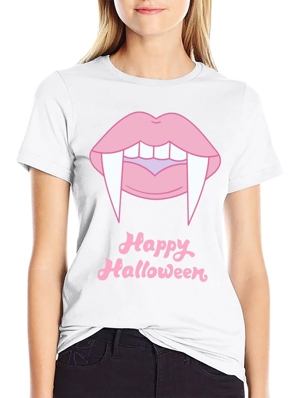 Happy Halloween Vampire Lips T-Shirt product image 7