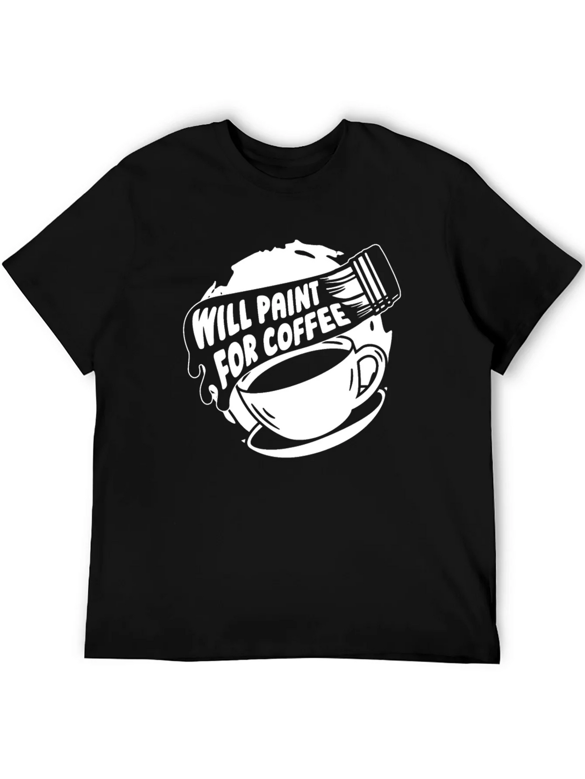 Will Paint for Coffee Graphic Tee product image 5