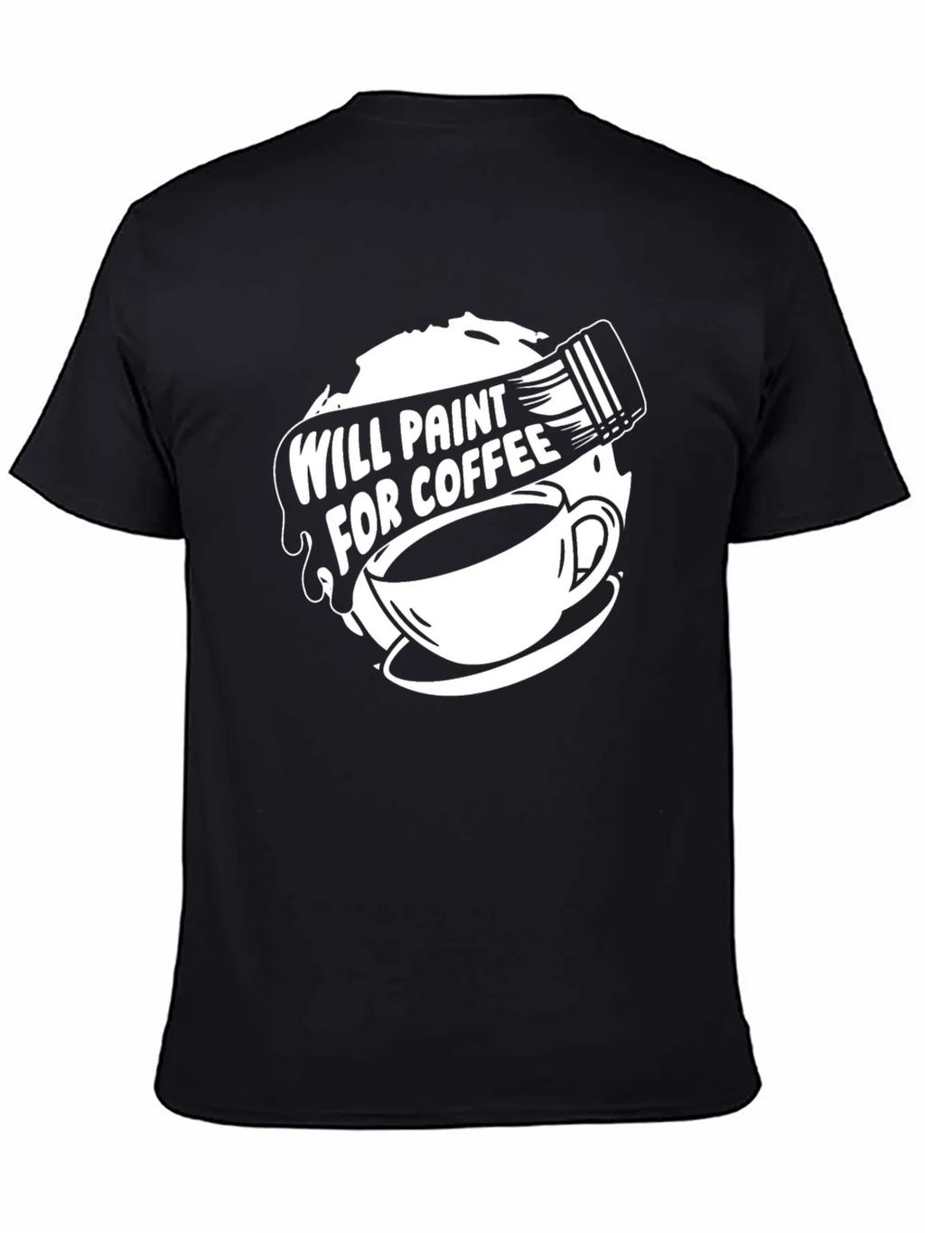 Will Paint for Coffee Graphic Tee product image 4