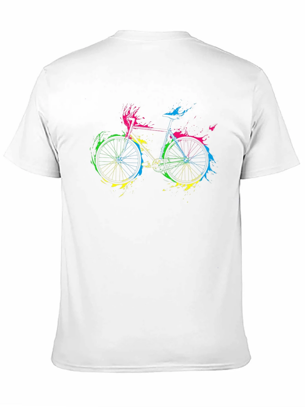Colorful Bike Graphic Tee - Black Cotton Shirt product image 10