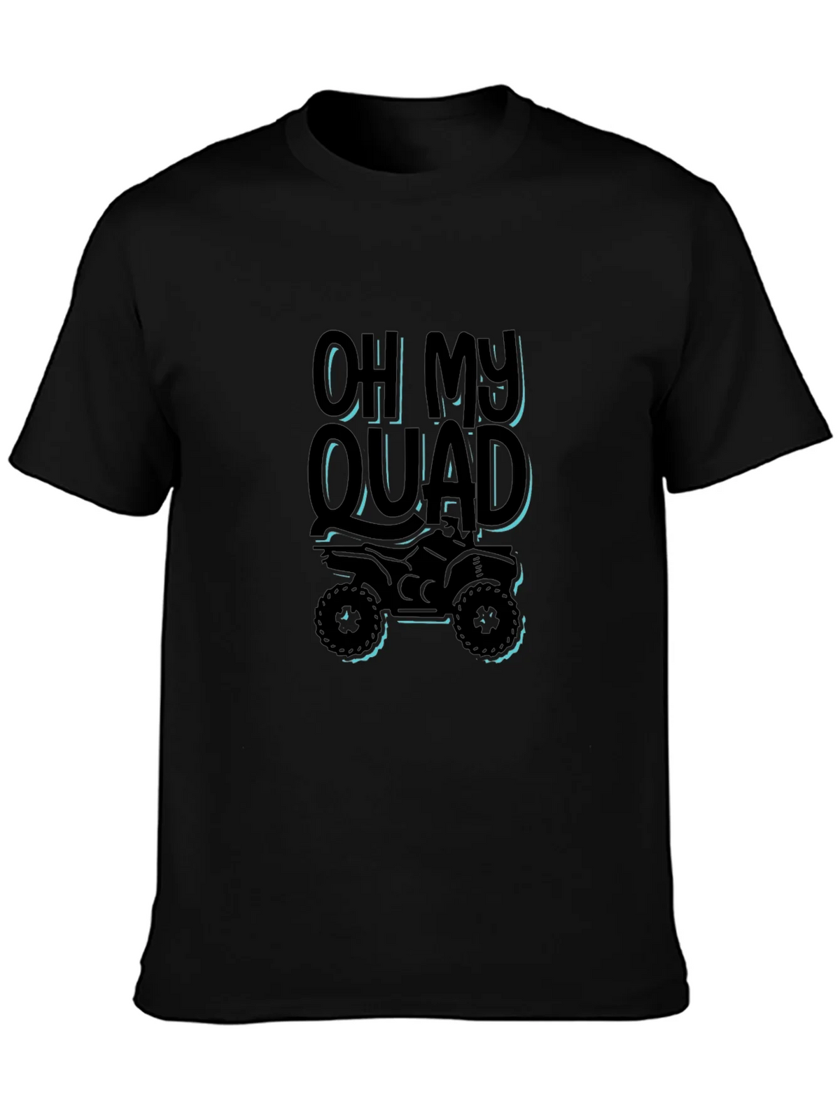 Oh My Quad Black T-Shirt - ATV Rider Gift product image 3
