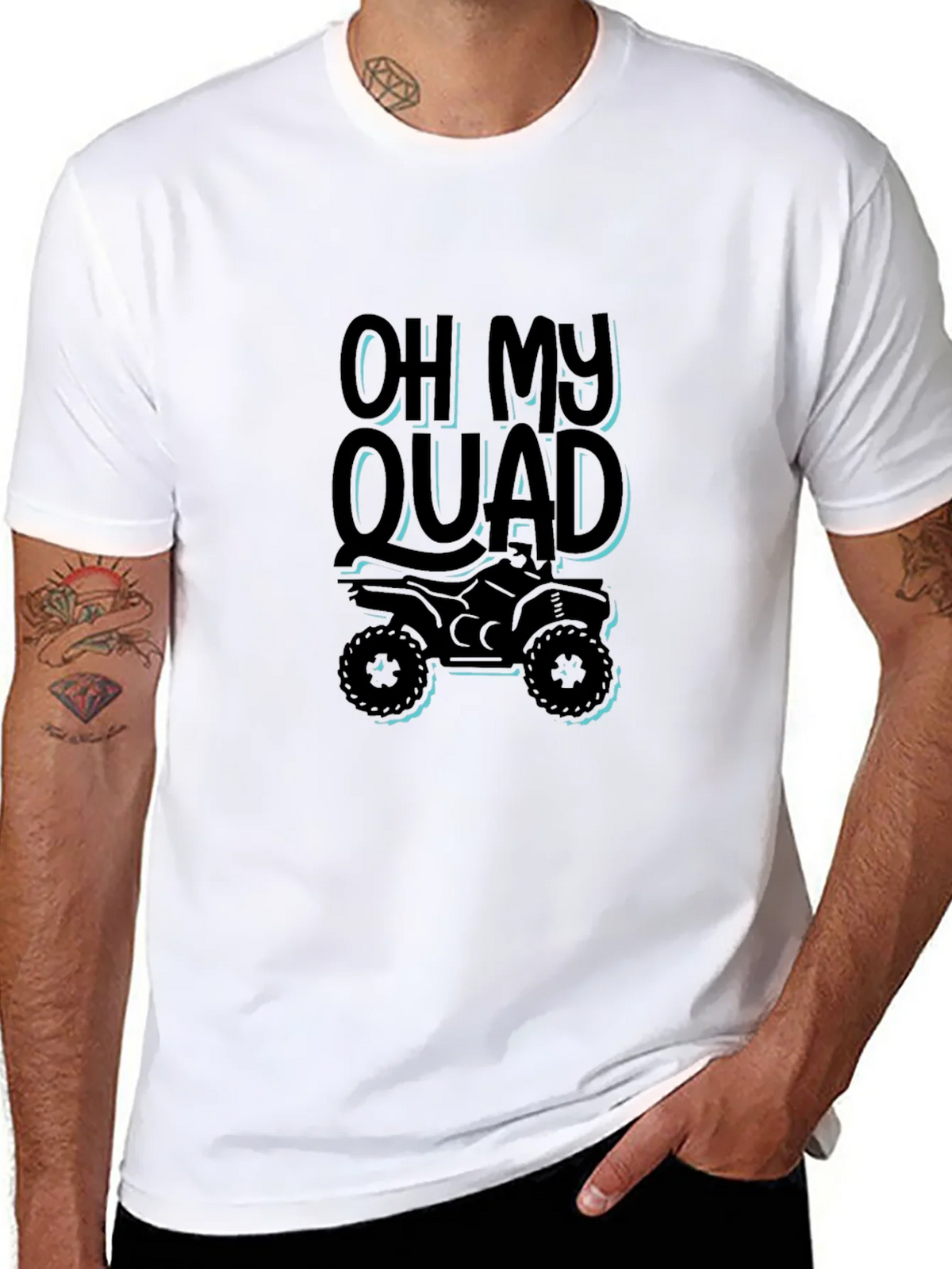 Oh My Quad Black T-Shirt - ATV Rider Gift product image 7