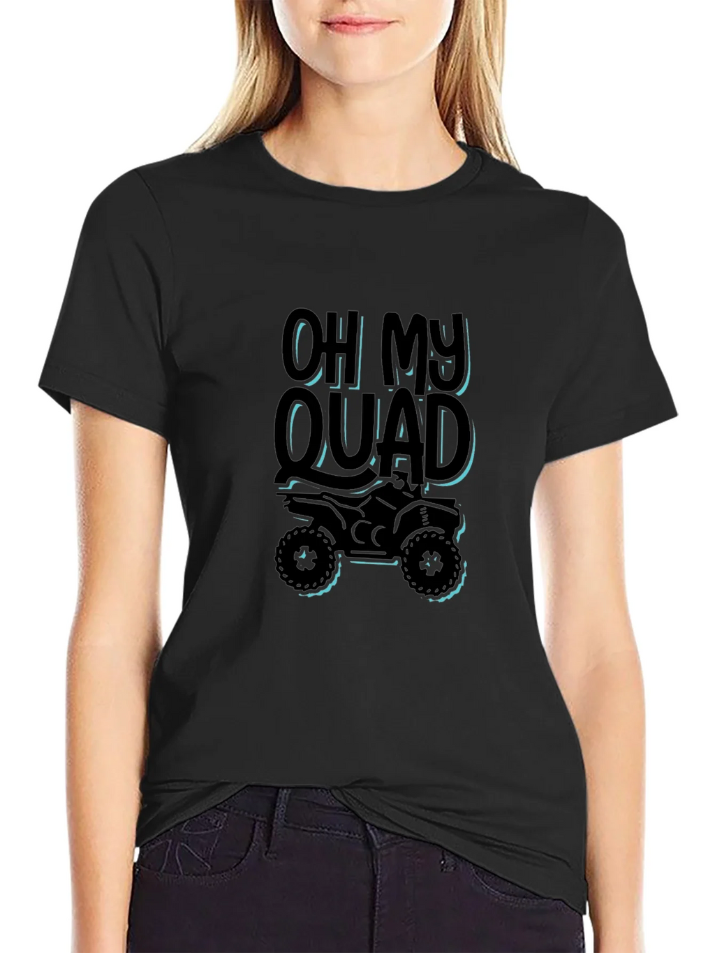 Oh My Quad Black T-Shirt - ATV Rider Gift product image 2