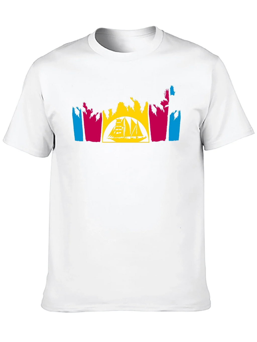 Tropical Sailboat T-Shirt - Black product image 9