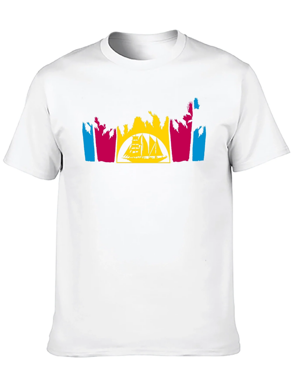 Tropical Sailboat T-Shirt - Black product image 9