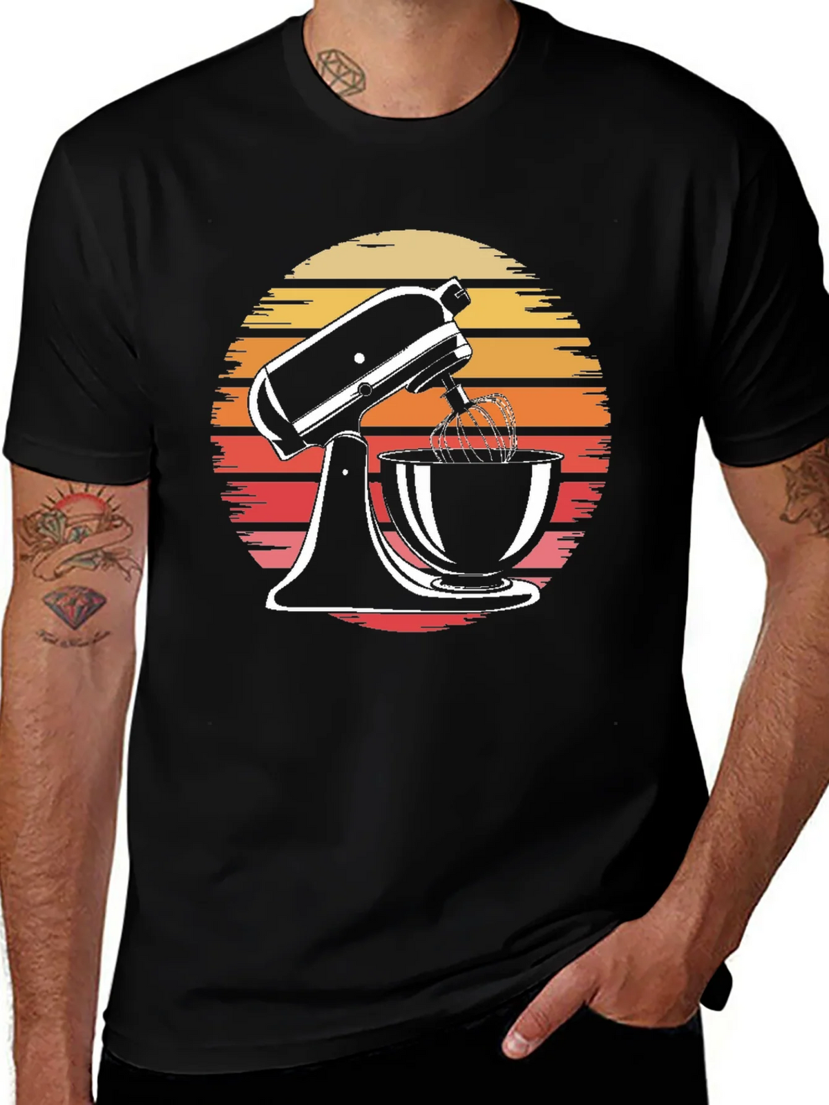Retro Sunset Mixer Graphic Tee product image 1