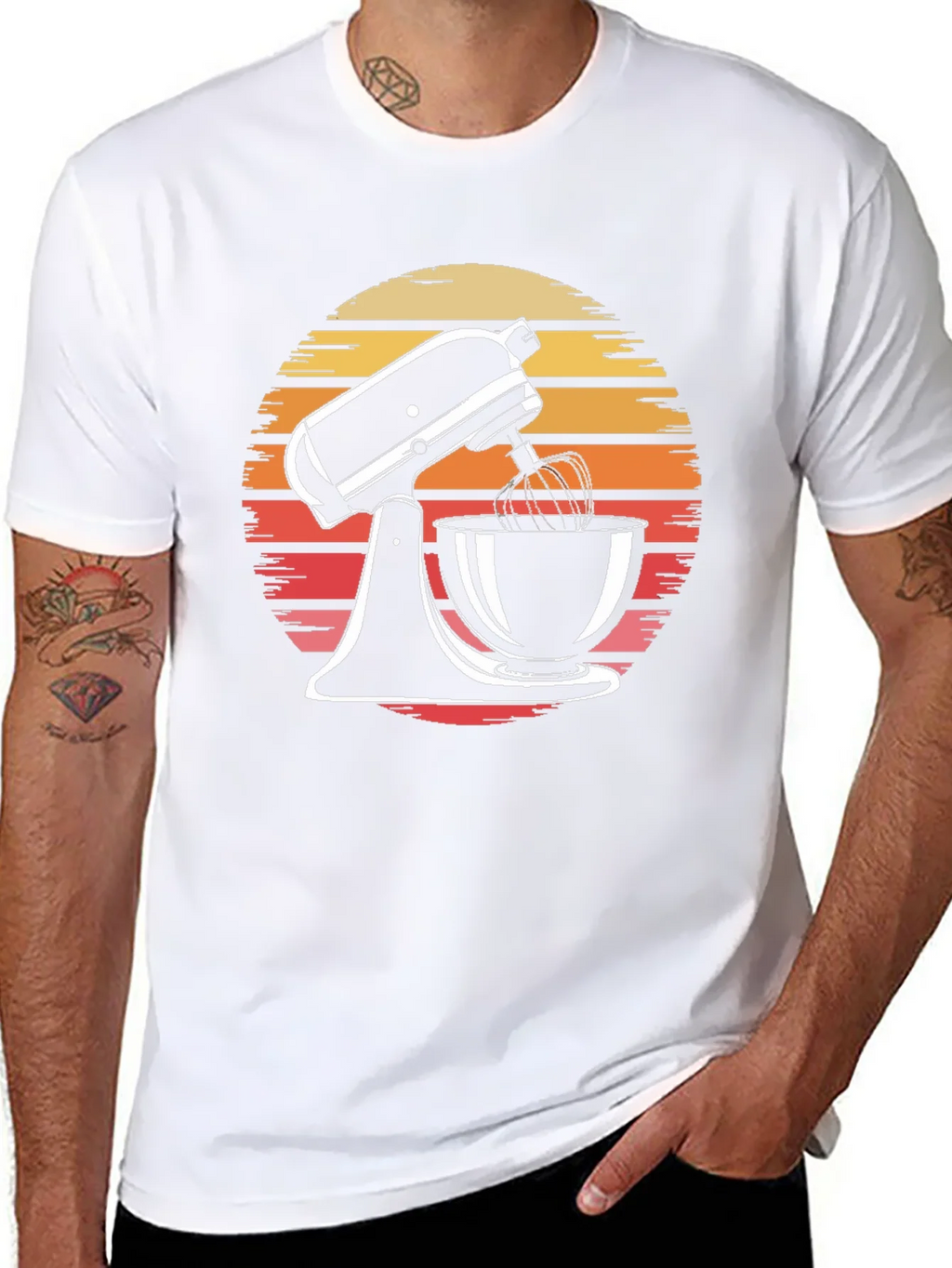 Retro Sunset Mixer Graphic Tee product image 7