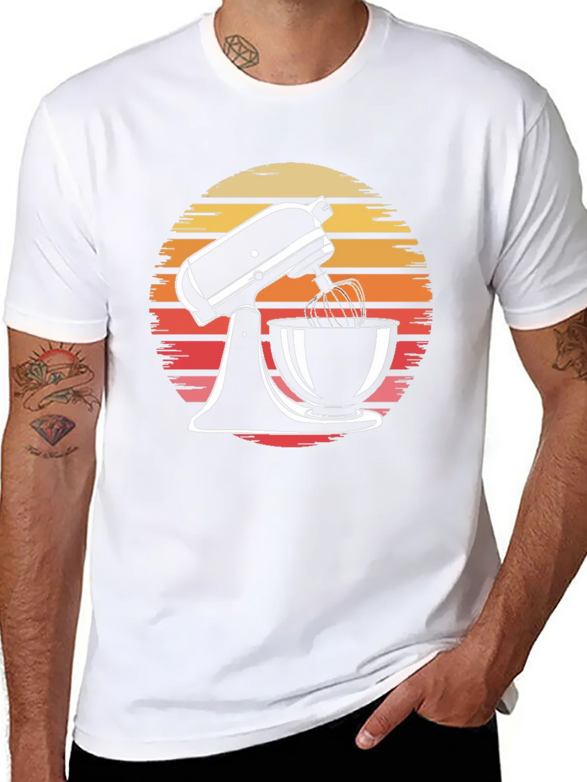 Retro Sunset Mixer Graphic Tee product image 7