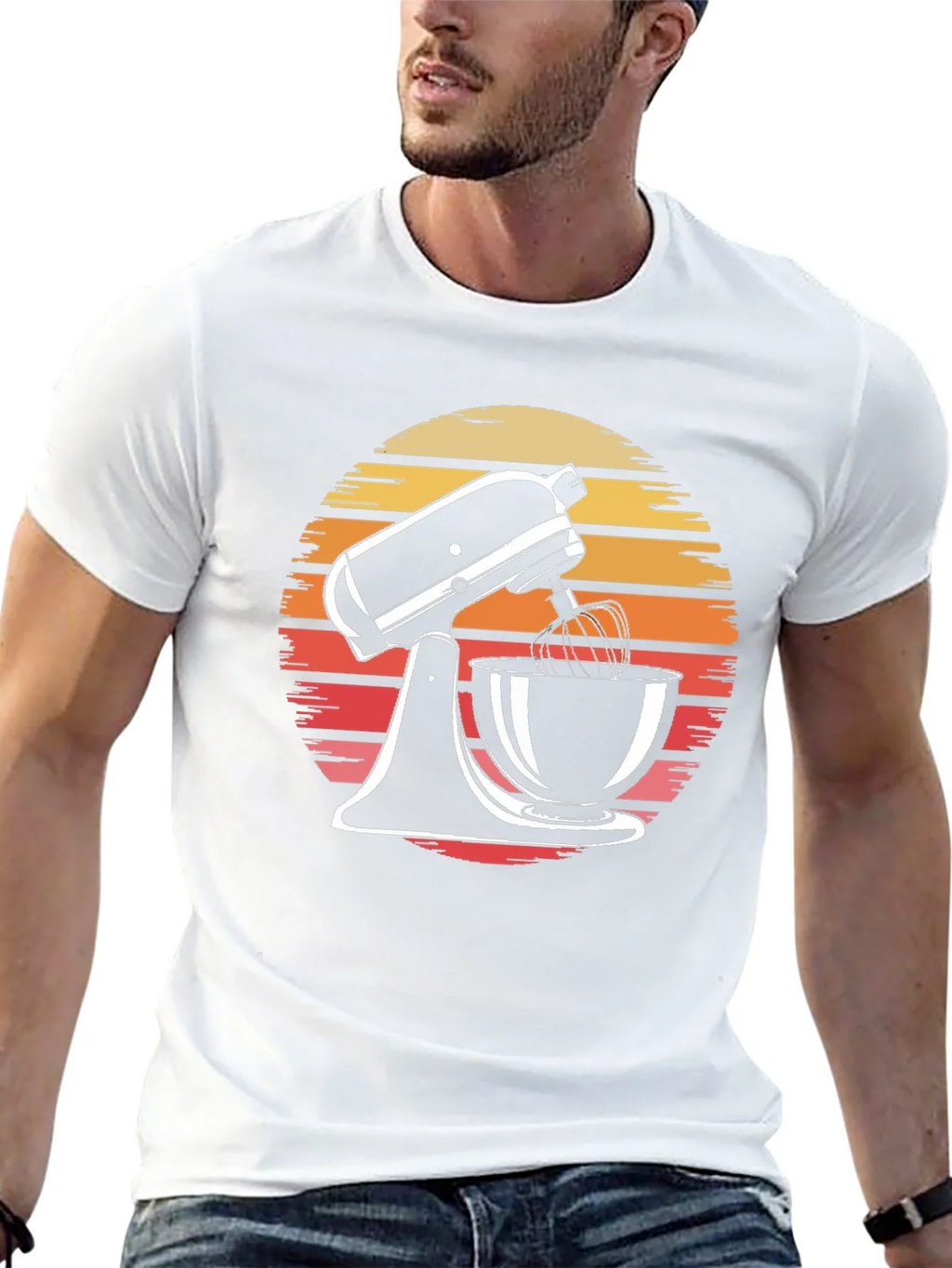 Retro Sunset Mixer Graphic Tee product image 12