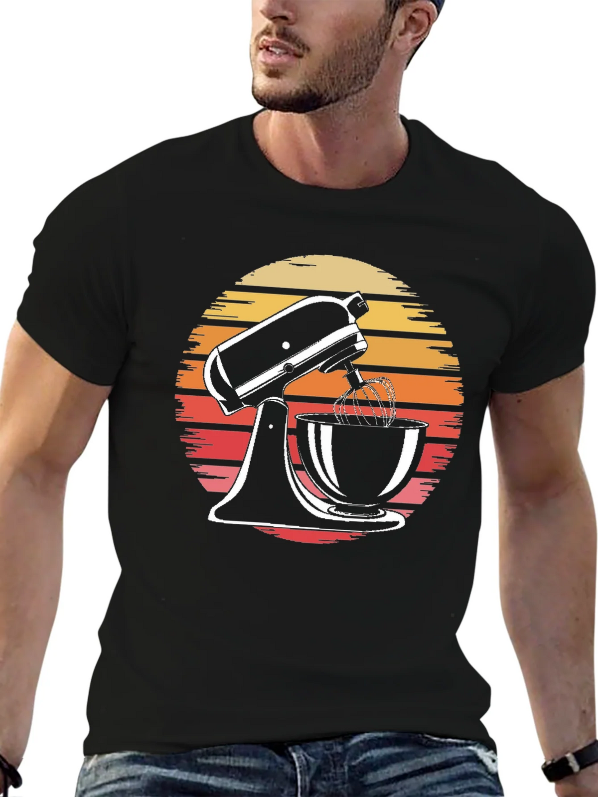 Retro Sunset Mixer Graphic Tee product image 6