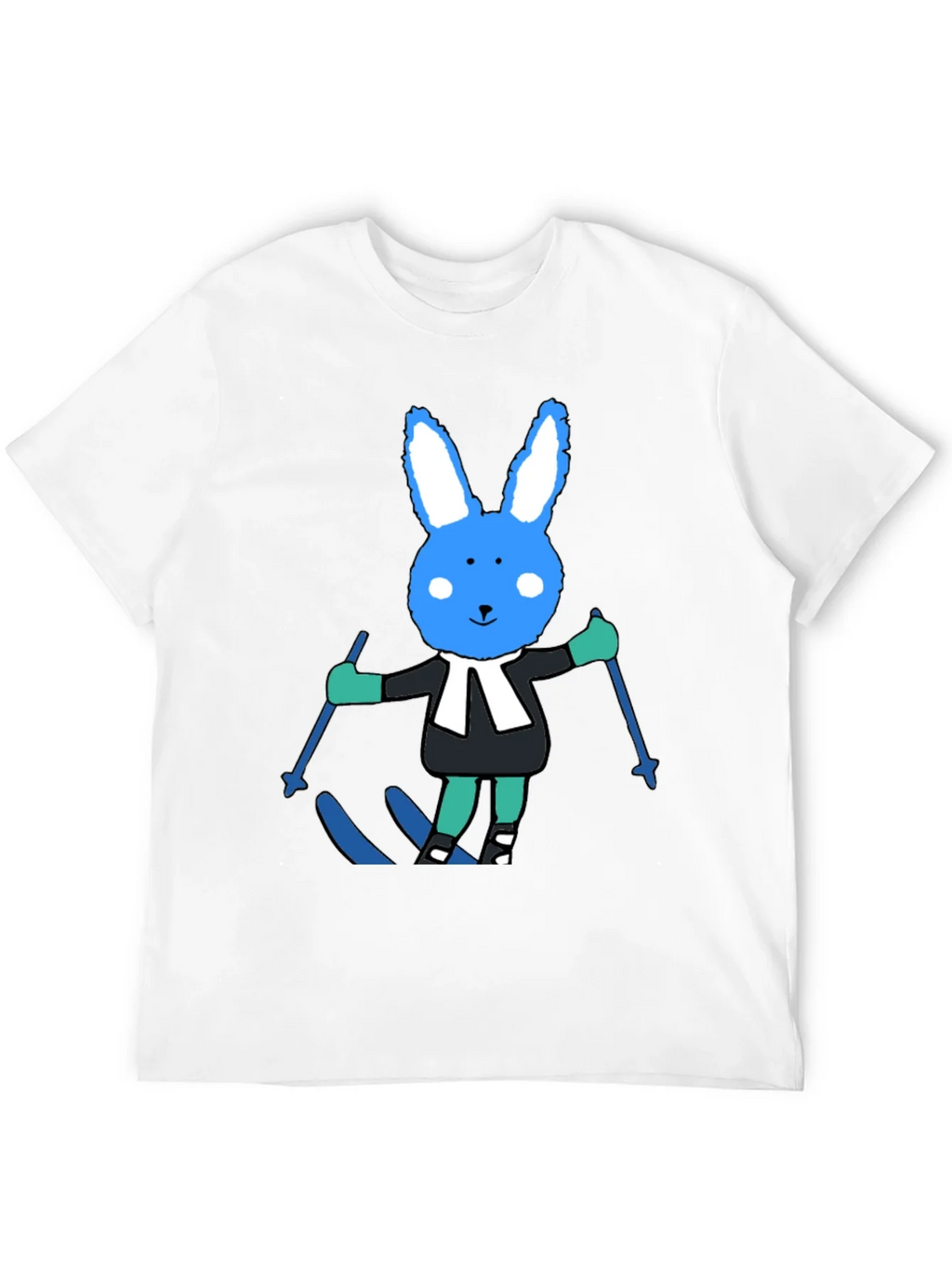 Ski Bunny Tee: Fun Cartoon Rabbit T-Shirt product image 10