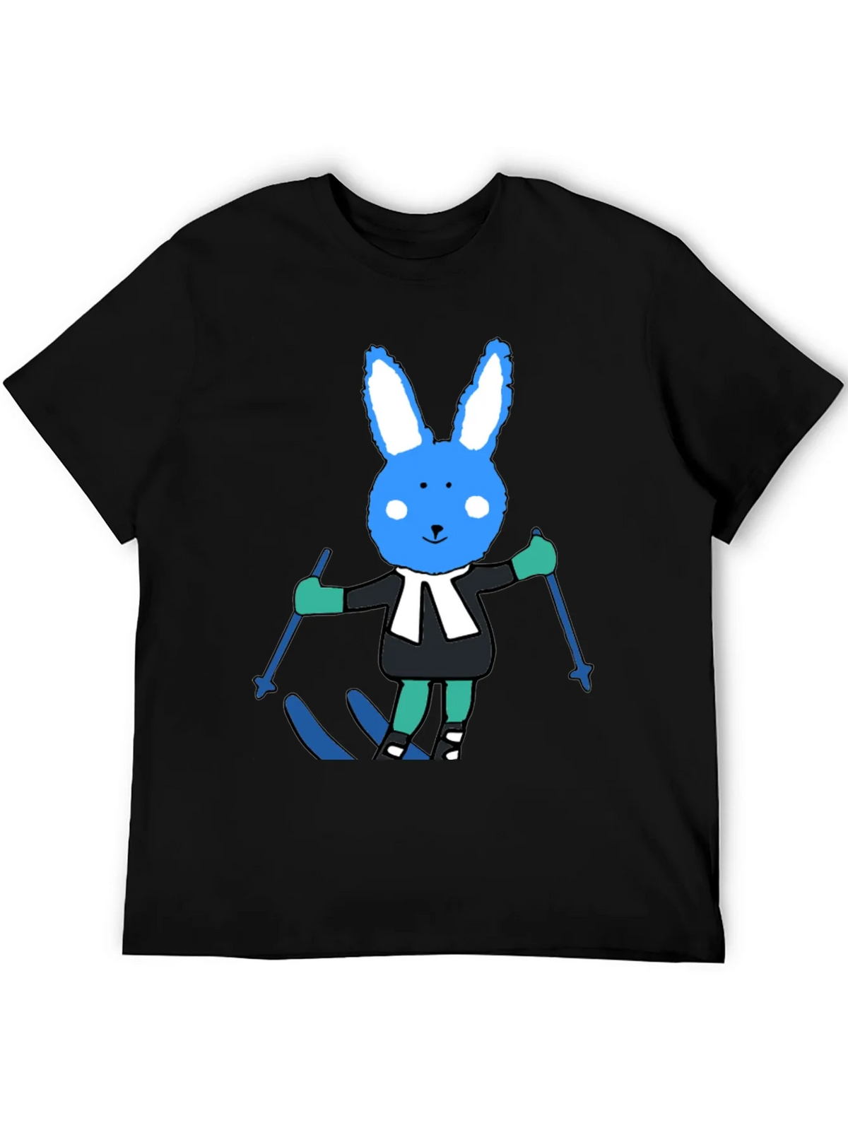 Ski Bunny Tee: Fun Cartoon Rabbit T-Shirt product image 5
