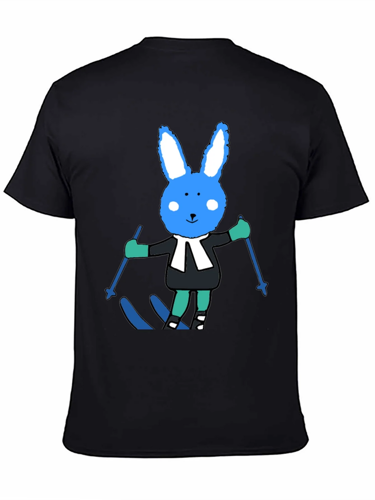 Ski Bunny Tee: Fun Cartoon Rabbit T-Shirt product image 4