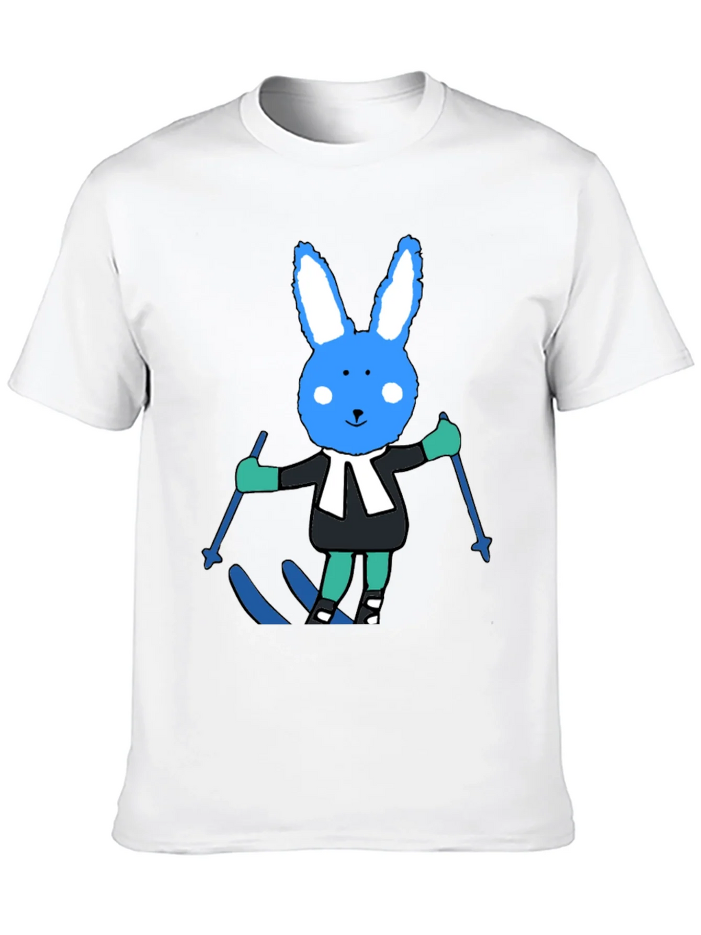 Ski Bunny Tee: Fun Cartoon Rabbit T-Shirt product image 8