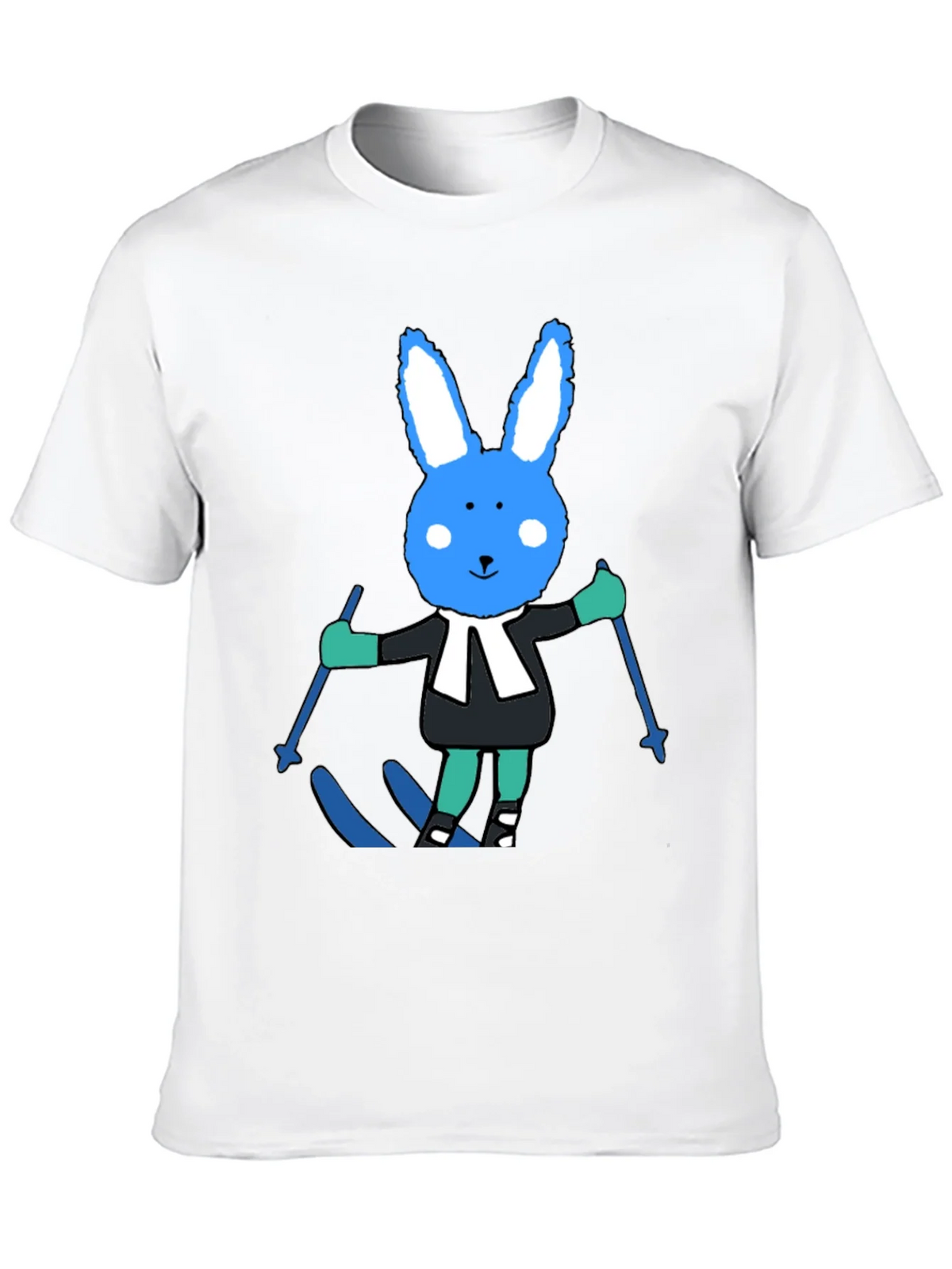 Ski Bunny Tee: Fun Cartoon Rabbit T-Shirt product image 8