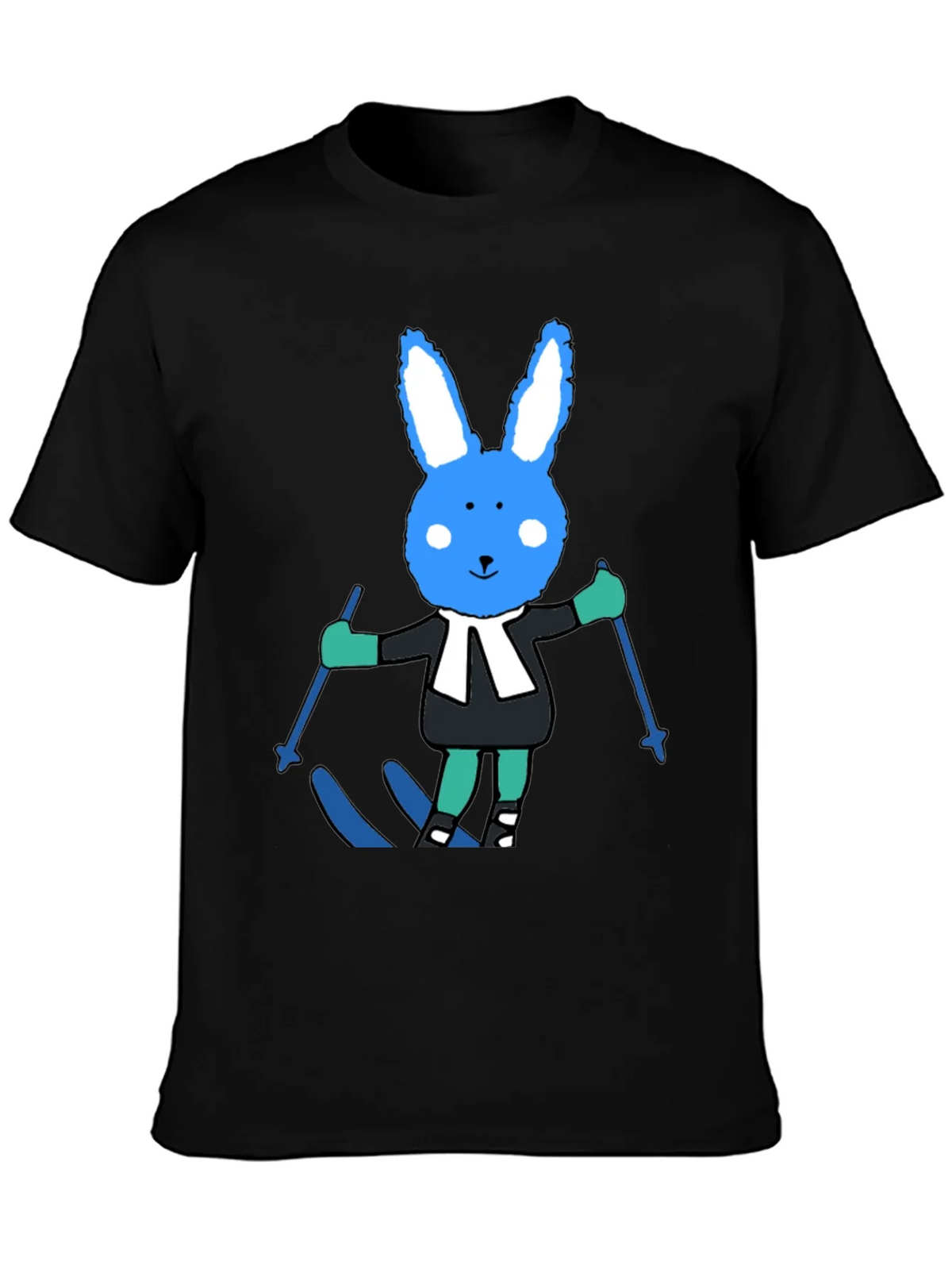 Ski Bunny Tee: Fun Cartoon Rabbit T-Shirt product image 3