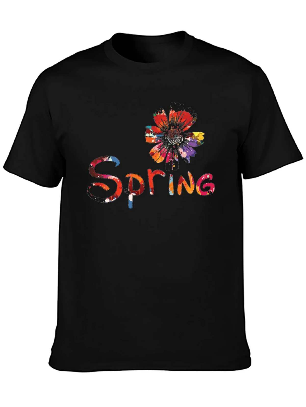 Spring Flower Graphic Tee - Black product image 3
