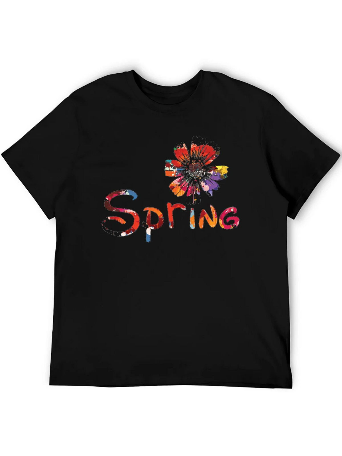 Spring Flower Graphic Tee - Black product image 5