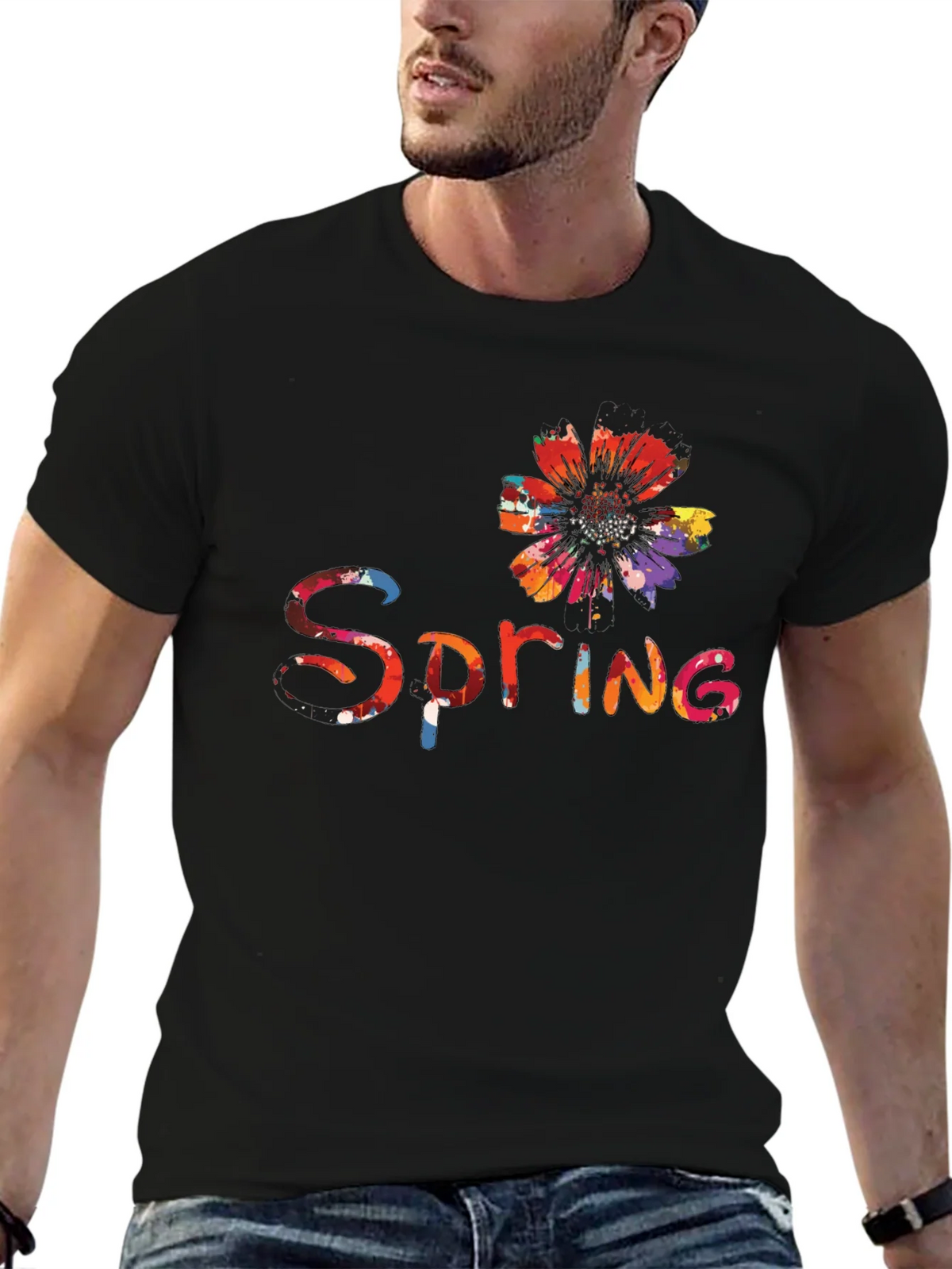 Spring Flower Graphic Tee - Black product image 6