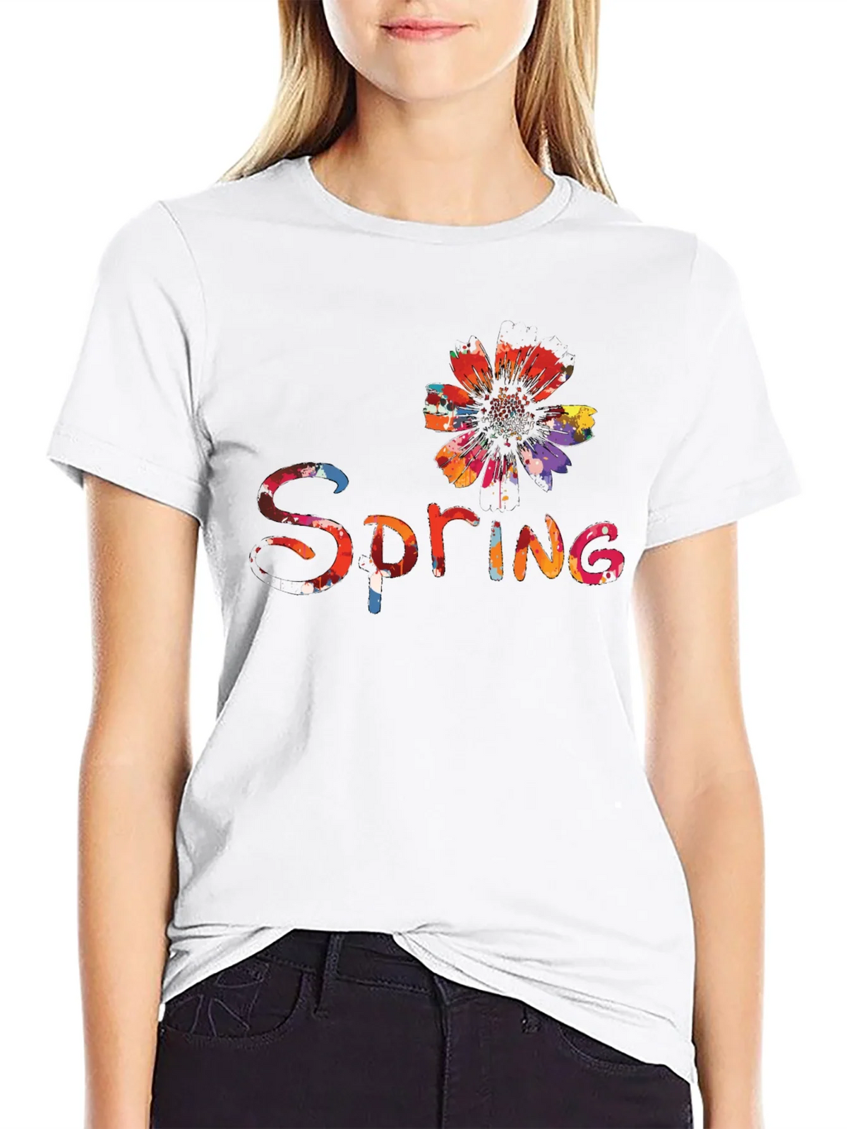 Spring Flower Graphic Tee - Black product image 8