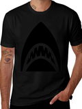 Mens Black Shark Graphic T-Shirt product image 1