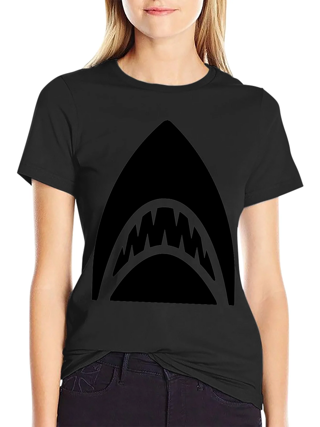 Mens Black Shark Graphic T-Shirt product image 2