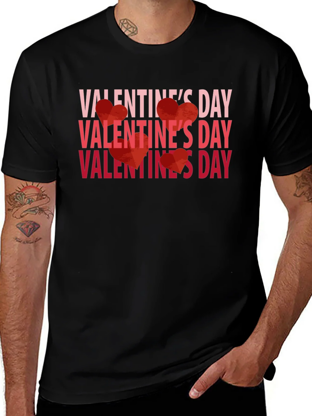 Valentines Day Graphic Tee - Black product image 1